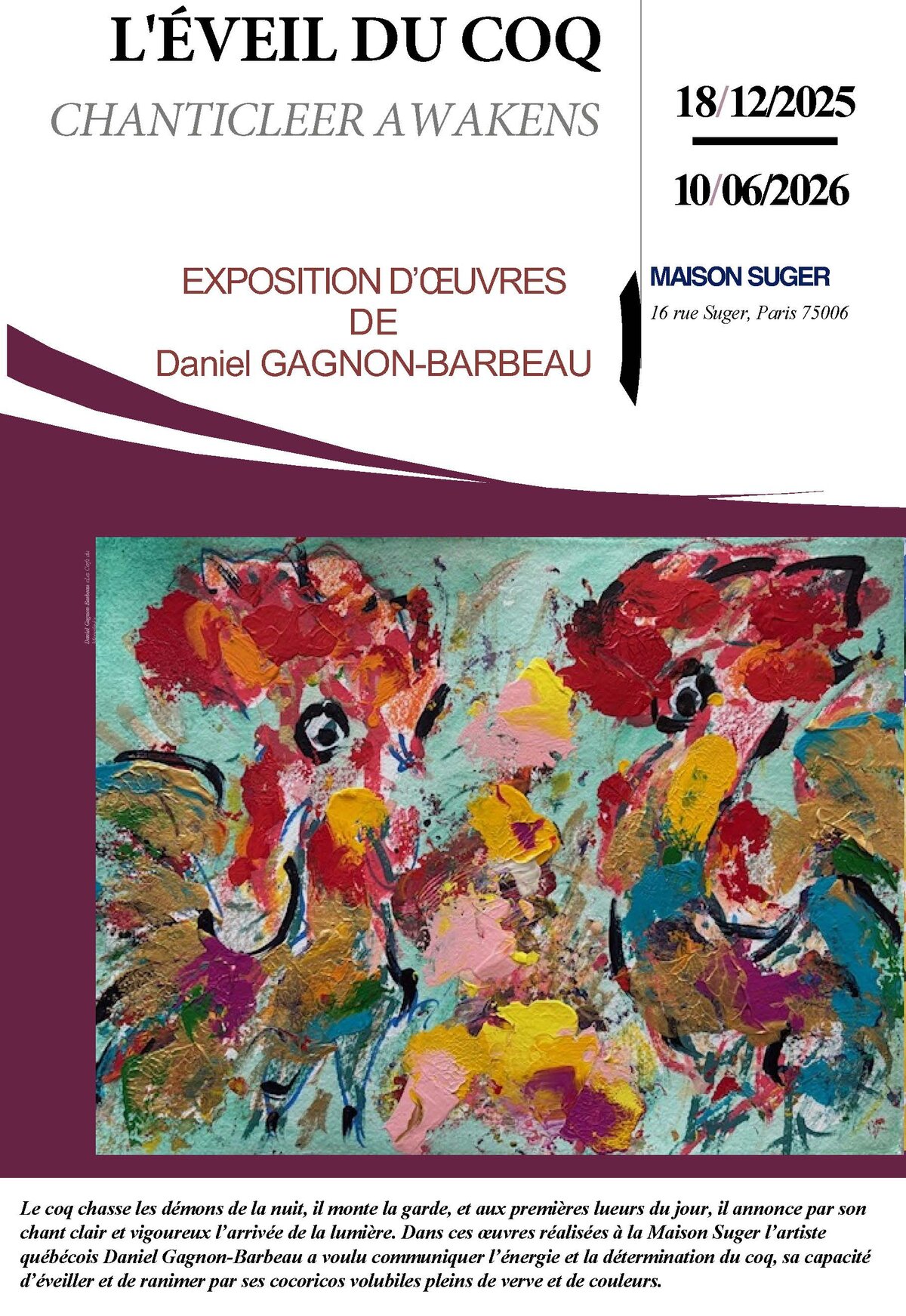 Affiche l'Éveil du Coq