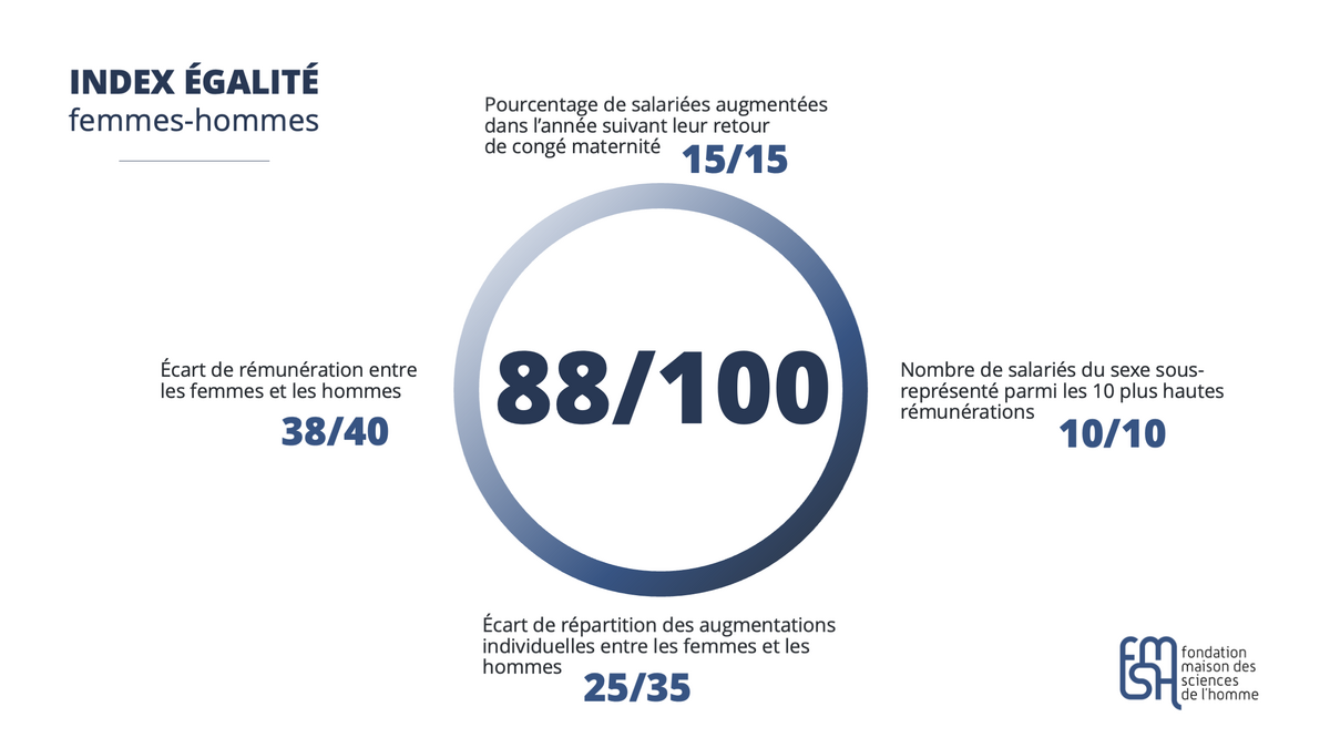 Index de l'égalité professionnelle femmes-hommes de la FMSH