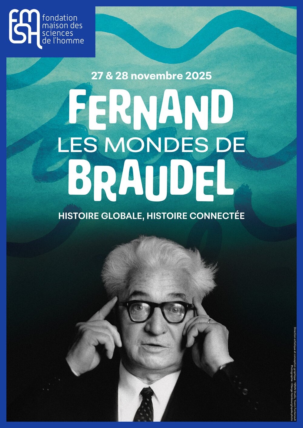 Affiche du colloque "Les mondes de Fernand braudel"