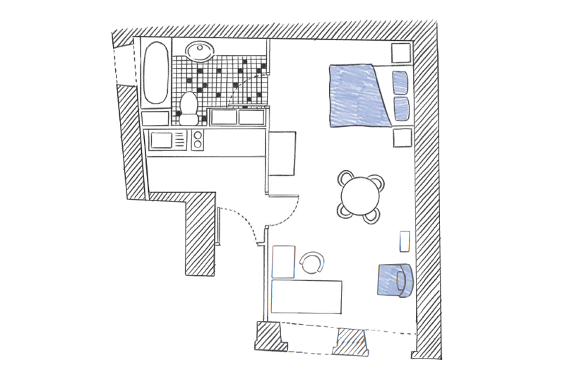Plan studios 12, 22- Maison Suger résidence de recherche à Paris