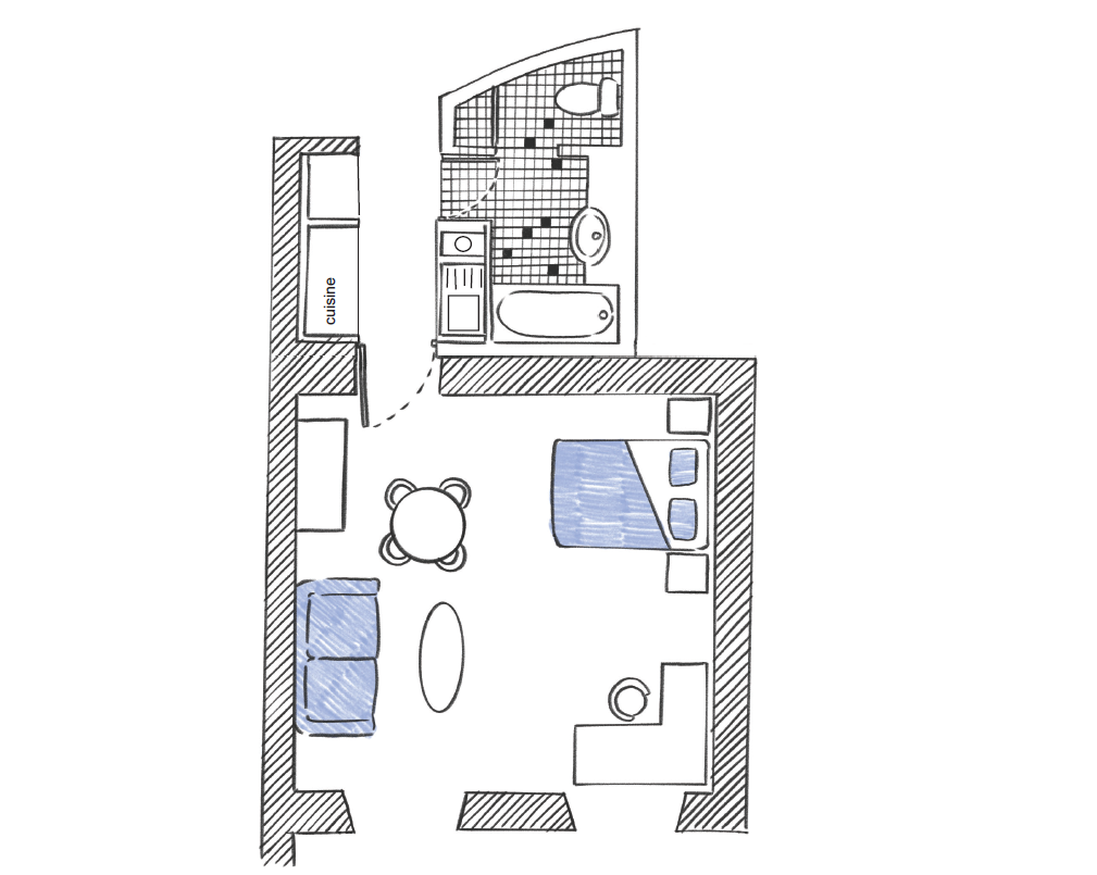 Plan studios 16, 26 et 36 Maison Suger