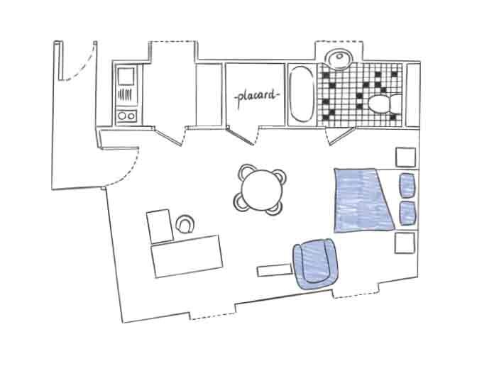 Plan studio 23 Maison Suger